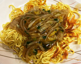 生姜でさっぱり◎野菜の餡掛け揚げ焼きそば作り方6写真
