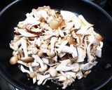 超簡単！きのこのクリームパスタ生ハム添え作り方3写真