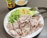 ゆず風味、野菜たっぷり豚しゃぶサラダ作り方1写真