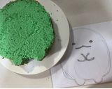 すみっコぐらし＊とかげキャラケーキ作り方4写真