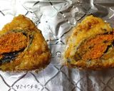 鮒寿司の焼きおにぎり　焦がし飯醬油の香り作り方3写真