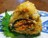 鮒寿司の焼きおにぎり　焦がし飯醬油の香り作り方4写真