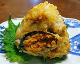 鮒寿司の焼きおにぎり　焦がし飯醬油の香り作り方4写真