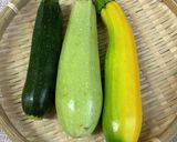 ズッキーニと鶏ミンチの挟み焼き♪作り方1写真