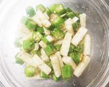 おくらと山芋の梅肉和え作り方4写真