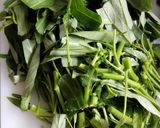 空芯菜の炒め物作り方1写真