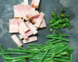十六ささげとベーコンの麻辣黒醤油炒め作り方2写真