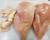 鶏ムネ肉と搾菜、青ネギのサラダ作り方1写真