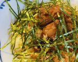 毎日のごはん●梅干し＆おかかの海苔ごはん作り方1写真