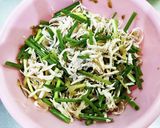 鶏ムネ肉と搾菜、青ネギのサラダ作り方8写真