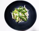 鶏ムネ肉と搾菜、青ネギのサラダ作り方9写真