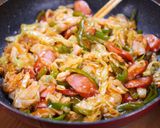 ウインナーとキャベツのケチャップ炒め作り方5写真