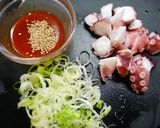 簡単！甘辛ねぎたこ作り方1写真