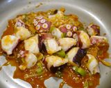 簡単！甘辛ねぎたこ作り方3写真