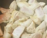 鶏肉のトマト缶の炒め煮サラダソース作り方1写真
