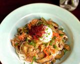 レンジで簡単☆豚キムチ和え麺作り方6写真