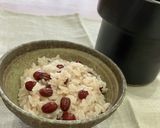 レンジでお手軽 ♪ 土鍋のお赤飯作り方5写真