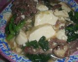 菜の花と牛肉の豆腐オイスター煮作り方12写真