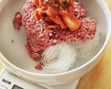 レンジde簡単☆豚キムチ&ニラ春雨作り方1写真