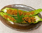 万願寺とうがらしは生がうまい♪味噌のせ作り方2写真