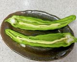 万願寺とうがらしは生がうまい♪味噌のせ作り方3写真