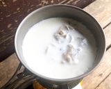 ▲山ごはん▲舞茸のミルクカレースープ作り方1写真