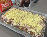 ローストチキンアレンジ！ピザトースト作り方4写真