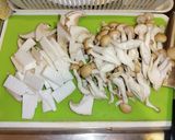 帆立とキノコの白だしバターパスタ作り方1写真