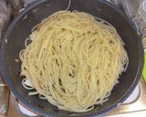 帆立とキノコの白だしバターパスタ作り方8写真