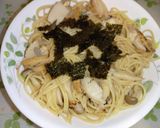 帆立とキノコの白だしバターパスタ作り方10写真