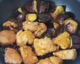 ♡あまから~鶏むね肉となすのてりやき♡作り方5写真