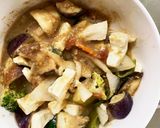 肉無豆腐簡単レモン梅味噌照り味野菜炒め作り方15写真