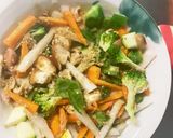 お一人様野菜たっぷり梅レモン味洋風炒飯作り方12写真