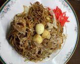 うずらの玉子と枝豆の焼きそば作り方17写真