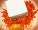 #にんじん蒸しパンレモンフロスト黒豆入り作り方1写真