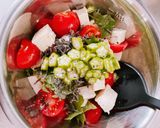 大葉香る豆腐とミディトマトのサラダ作り方3写真