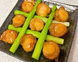 ベビーホタテの照り焼き♪アスパラ添え作り方6写真