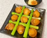 ベビーホタテの照り焼き♪アスパラ添え作り方7写真