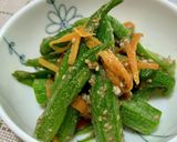 オクラと人参のごま和え♪作り方6写真