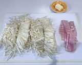 簡単副菜☆えのきとベーコンのバタポン蒸し作り方1写真