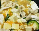 鶏むね肉の豆腐ゴーヤーチャンプルー丼作り方3写真