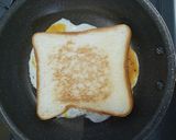 お手軽こんがり、チーズエッグトースト作り方5写真
