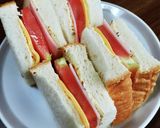 薄切りトマトとハムのサンドイッチ☆彡作り方5写真