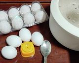 黄身だけトロトロ半熟卵作り方1写真