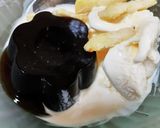 コーヒーゼリーに☆おかきとバニラアイス作り方5写真