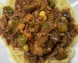 ナスとピーマンのミートパスタ作り方9写真