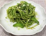 ジェノベーゼパスタ(セロリの葉)作り方7写真