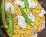 蒸すだけ◎ハモと夏野菜のヘルシー焼きそば作り方5写真