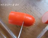 簡単！キャラ弁　ウインナーでミッキー♪作り方1写真