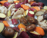 鶏肉とサツマイモの煮物作り方4写真